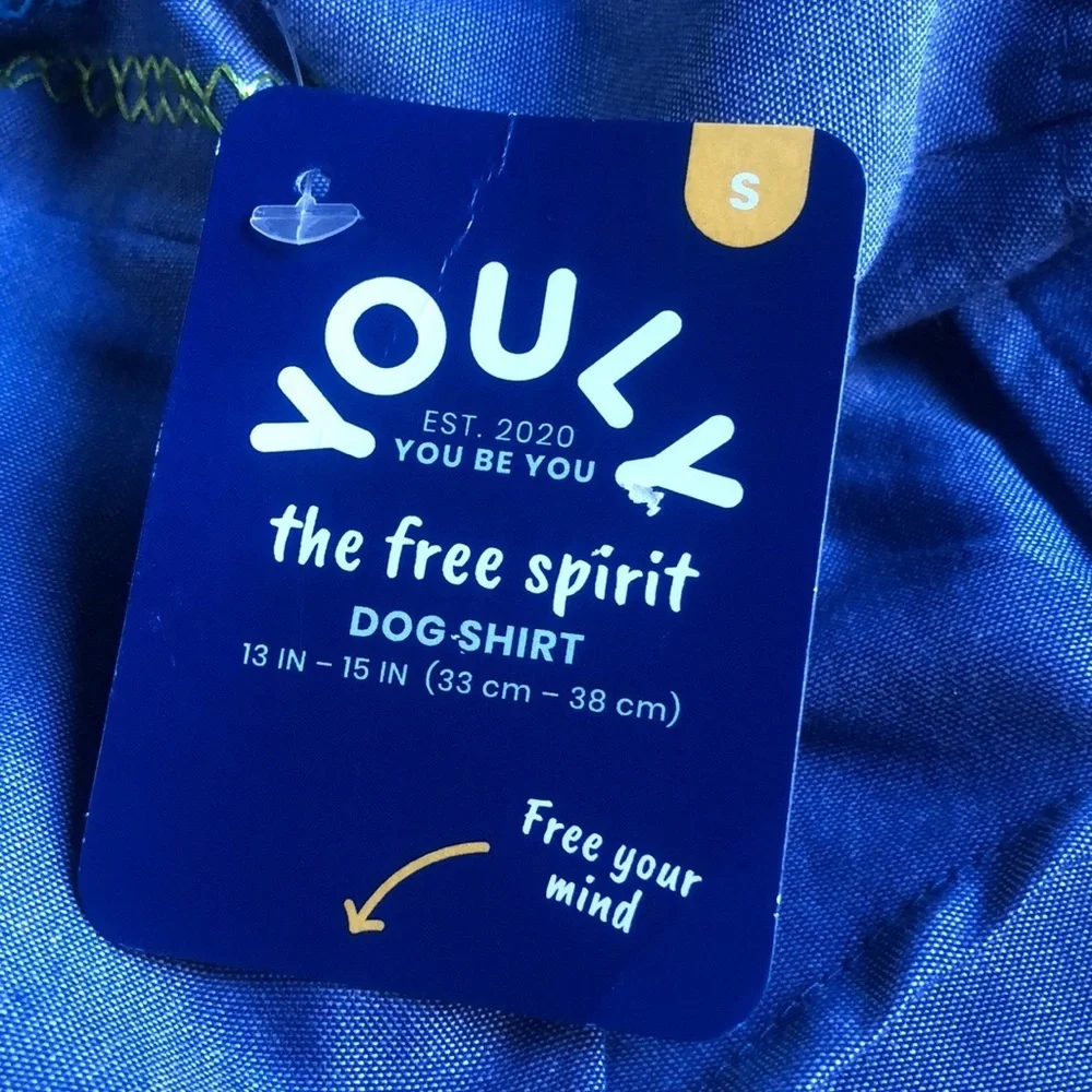 NWT Youly Free Spirit Dog Shirt S